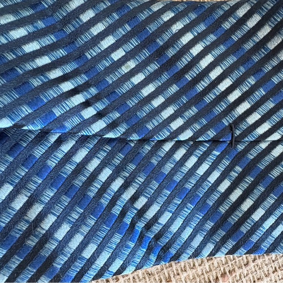 Charvet Silk Blue Striped Men's Tie - Picture 7 of 9